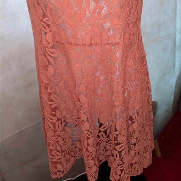 Free People Peach Lace Dress/Swimsuit Cover - Picture 3 of 12